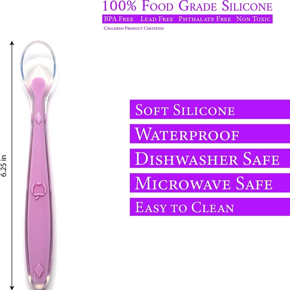 Unicorn Silicone Toddler Plate with Silicone Spoon And two baby Bibs - Picture 8 of 8